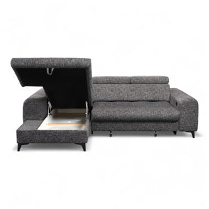 Sofa med sjeselong ELETRA med elektrisk skyvedel - Imo 55