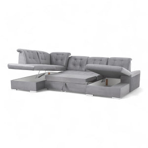 U-sovesofa NEBRASKA - Monolith 85 - Ventrsevendt