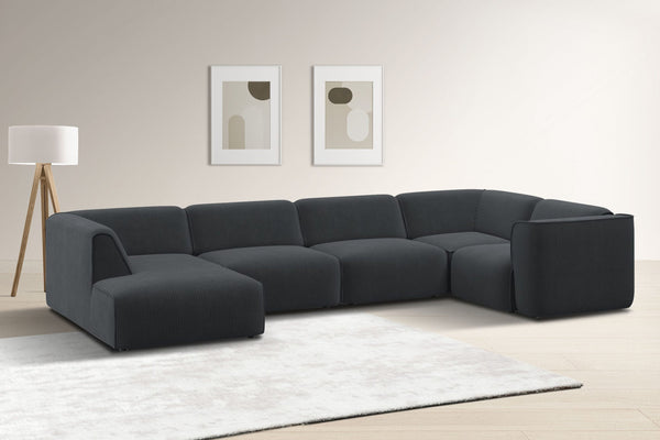 Modulsofa U-form MADEA - Poso - Anthrazit - Venstre sjeselong