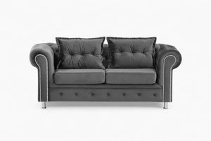 Chesterfield 2-seters sofa SANTIAGO - Anthrazit