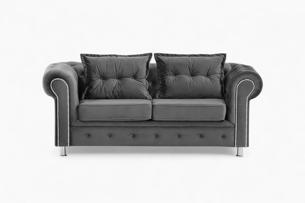 Chesterfield 2-seters sofa SANTIAGO - Anthrazit