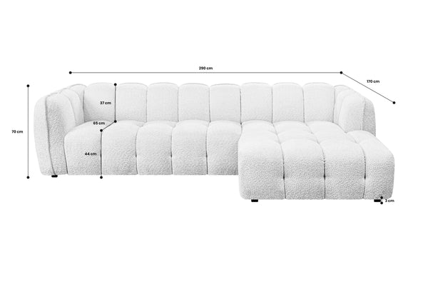 Sofa med sjeselong ELLA - Egon 26