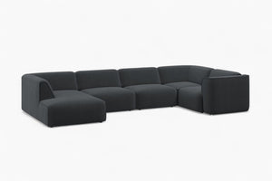 Modulsofa U-form MADEA - Poso - Anthrazit - Venstre sjeselong