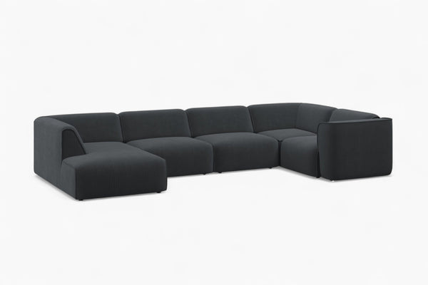 Modulsofa U-form MADEA - Poso - Anthrazit - Venstre sjeselong