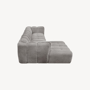 Ella - Venstrevendt sofa m/sjeselong grå stoff