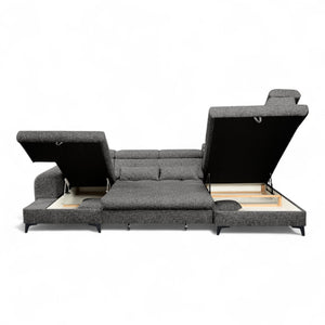 U-sofa ELETRA med elektrisk skyvedel - Imo 55