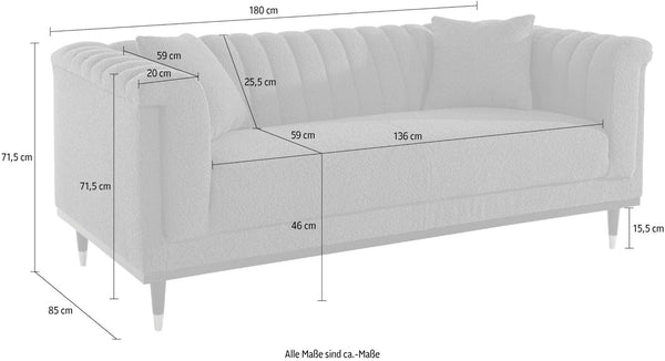 2 - seter sofa Chamby beige stoff - Sengero