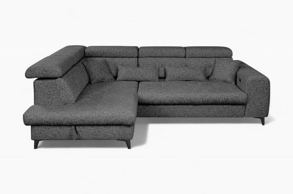 Hjørnesofa ELETRA med elektrisk skyvedel - Imo 55