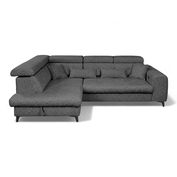 Hjørnesofa ELETRA med elektrisk skyvedel - Imo 55