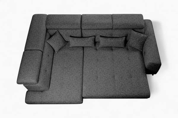 Hjørnesofa ELETRA med elektrisk skyvedel - Imo 55
