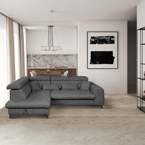 Hjørnesofa ELETRA med elektrisk skyvedel - Imo 55