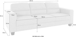 3 - seter sofa antrasitt mikrofiber - Sengero