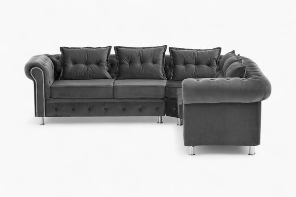 Chesterfield hjørnesofa SANTIAGO - Anthrazit