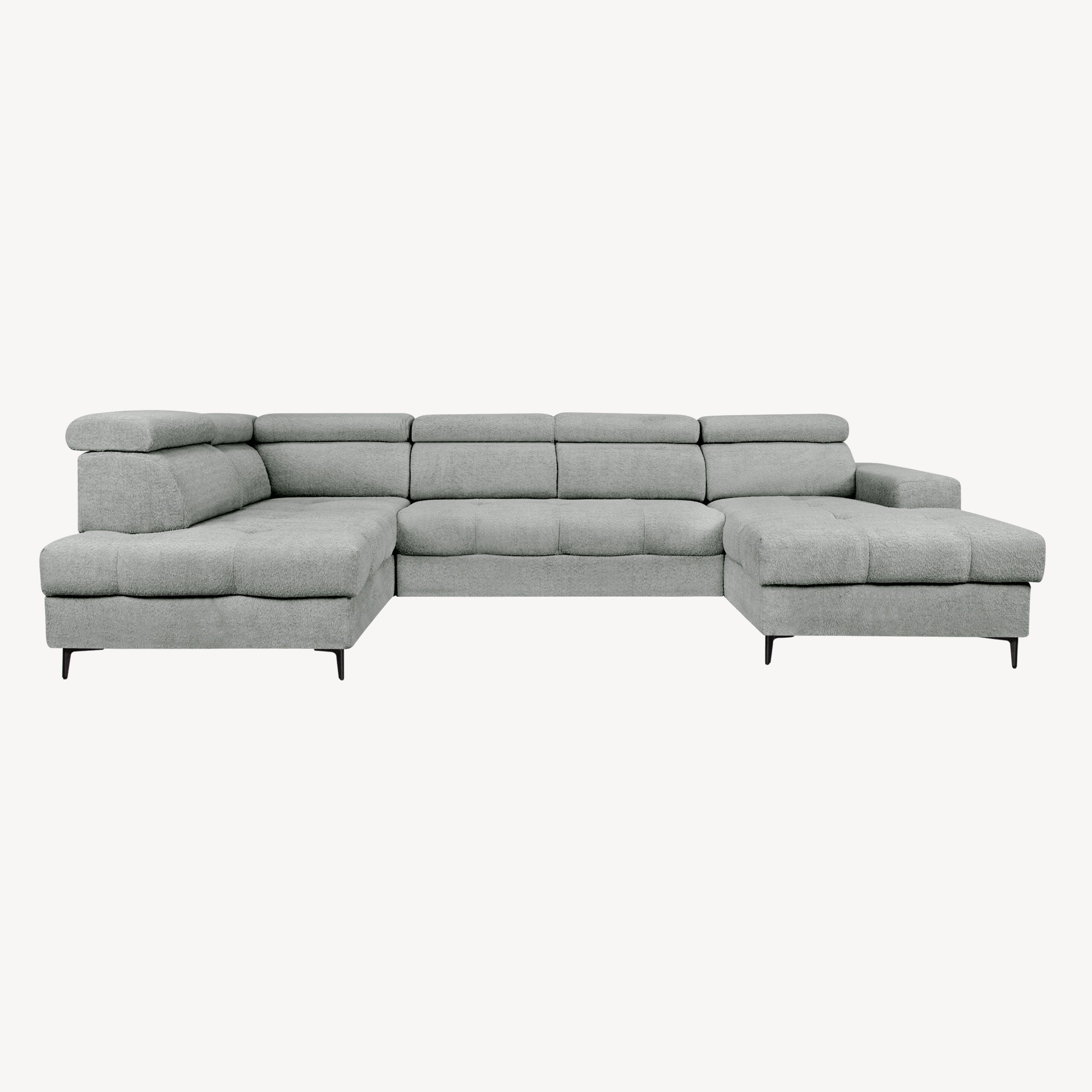 Asti — Venstrevendt hjørnesovesofa i grå boucle