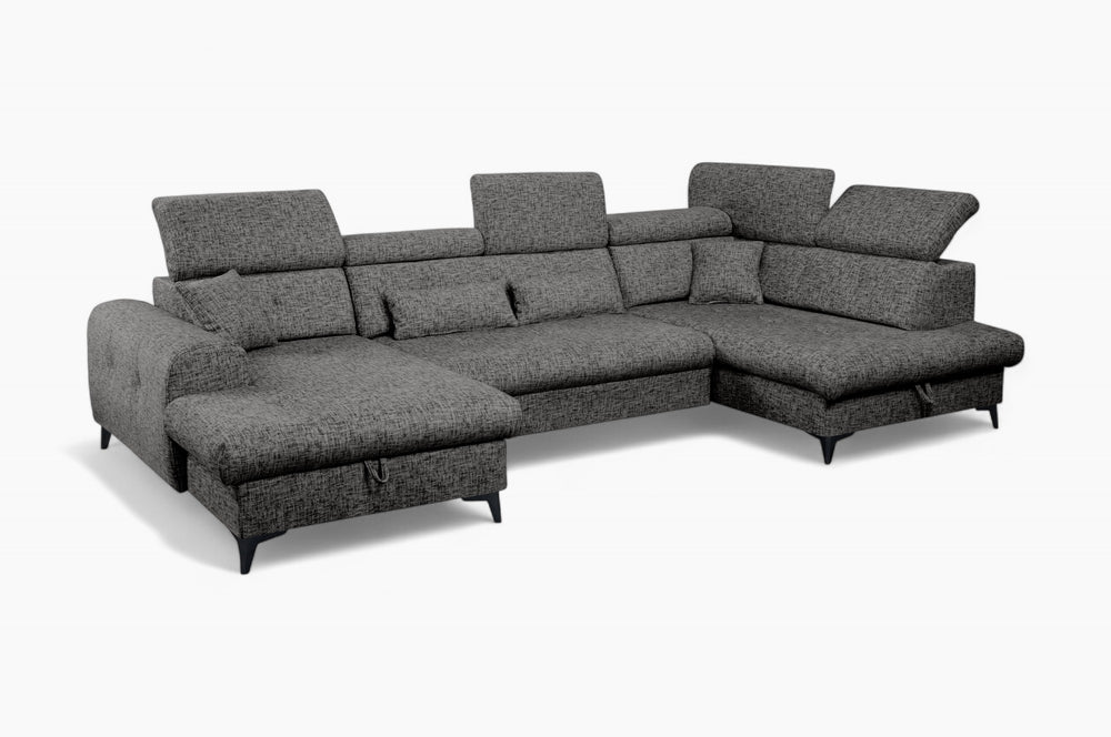 U-sofa ELETRA med elektrisk skyvedel - Imo 55