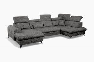 U-sofa ELETRA med elektrisk skyvedel - Imo 55
