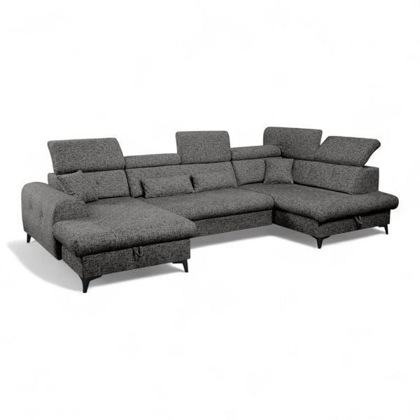 U-sofa ELETRA med elektrisk skyvedel - Imo 55