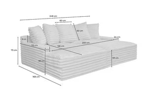 Sofa WELA - Taupe Cord