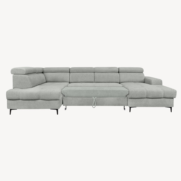 Asti — Venstrevendt hjørnesovesofa i grå boucle