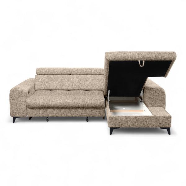 Sofa med sjeselong ELETRA med elektrisk skyvedel - Imo 10