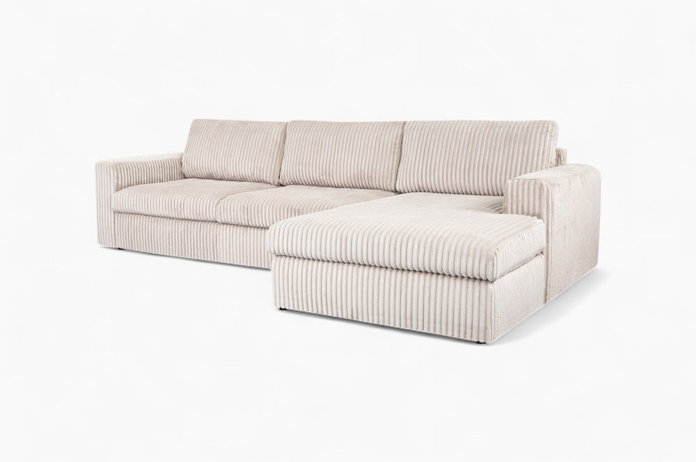 Sofa med sjeselong PIER - Beige