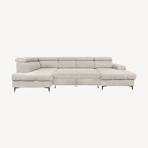 Asti — Venstrevendt hjørnesovesofa i krem boucle