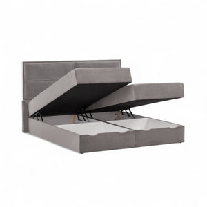 Kontinentalseng med oppbevaring 180x200 VIKTORIA - med 7 cm overmadrass
