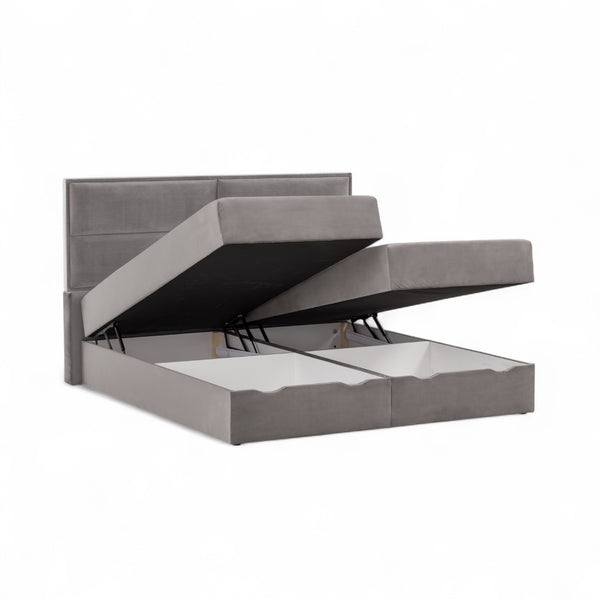 Kontinentalseng med oppbevaring 180x200 VIKTORIA - med 7 cm overmadrass