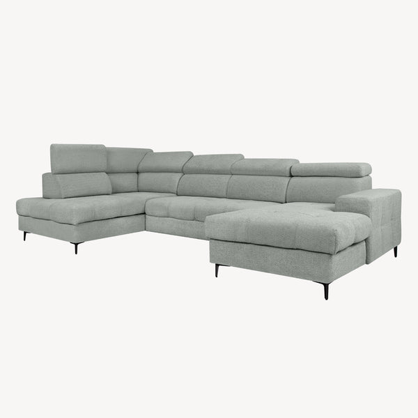Asti — Venstrevendt hjørnesovesofa i grå boucle