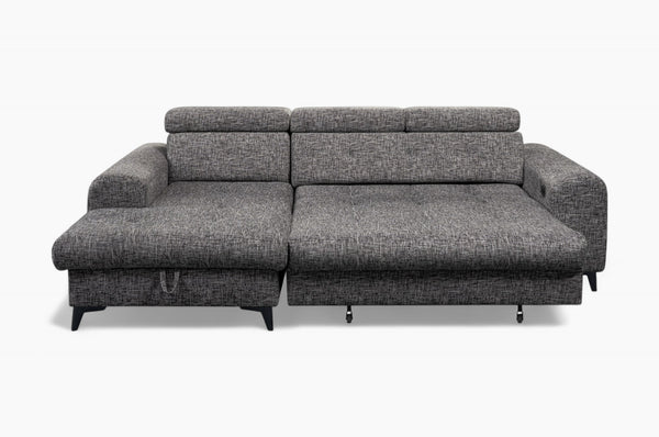 Sofa med sjeselong ELETRA med elektrisk skyvedel - Imo 55