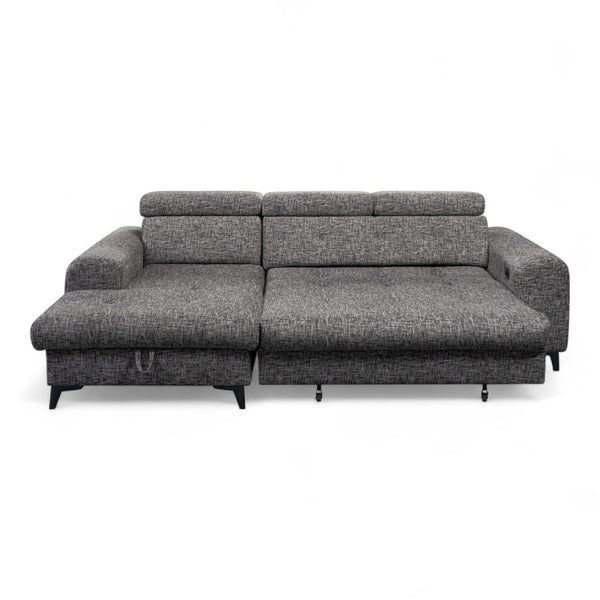 Sofa med sjeselong ELETRA med elektrisk skyvedel - Imo 55