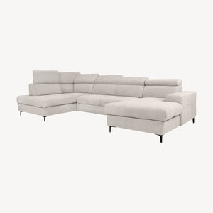 Asti — Venstrevendt hjørnesovesofa i krem boucle