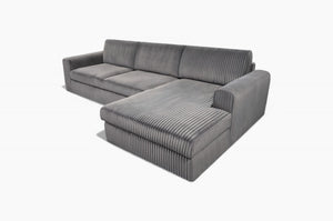 Sofa med sjeselong PIER - Grå