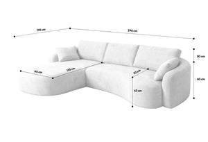 AMIRA sofa med sjeselong - Sengero