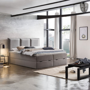 Kontinentalseng med oppbevaring 180x200 VIKTORIA - med 7 cm overmadrass