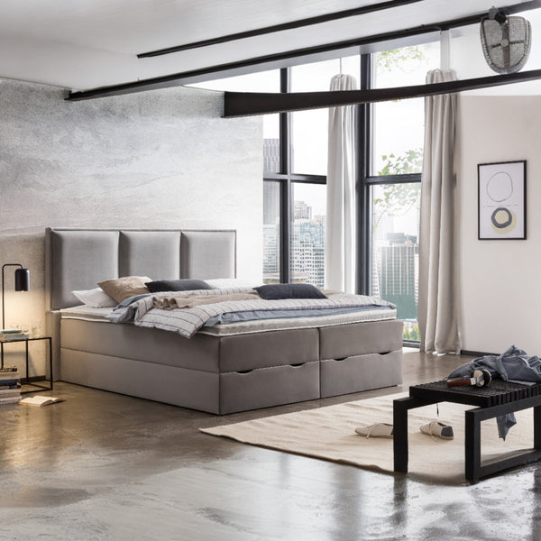 Kontinentalseng med oppbevaring 180x200 VIKTORIA - med 7 cm overmadrass