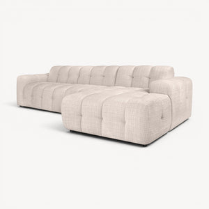 Cloud — Høyrevendt bubble sofa med sjeselong i beige chenille - Sengero