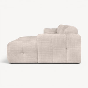 Cloud — Høyrevendt bubble sofa med sjeselong i beige chenille - Sengero