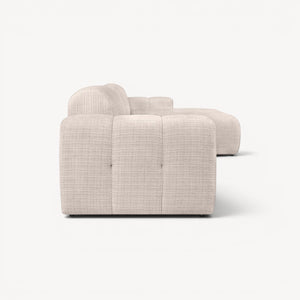 Cloud — Høyrevendt bubble sofa med sjeselong i beige chenille - Sengero