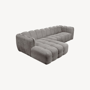 Ella - Venstrevendt sofa m/sjeselong grå stoff