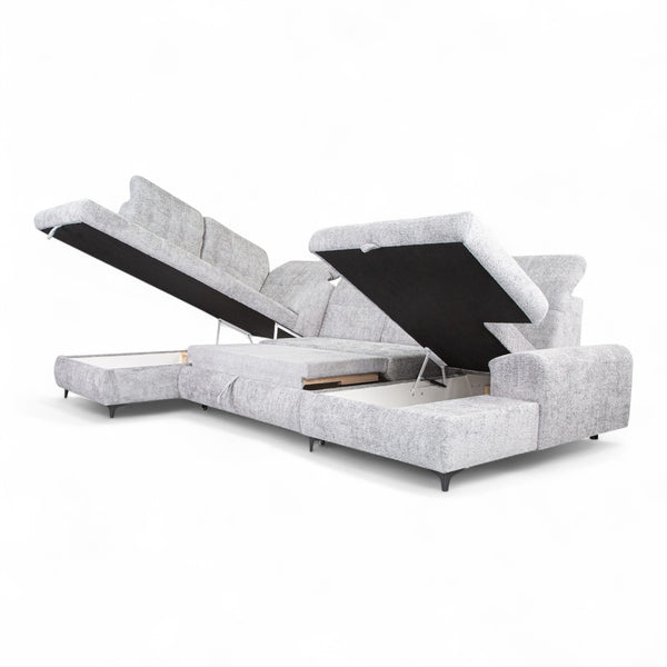 U-sovesofa BELLA - Coral 70 - Venstrevendt