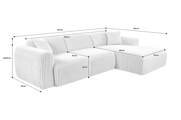 TAMARA sofa med sjeselong