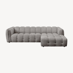 Ella - Høyrevendt sofa m/sjeselong grå stoff