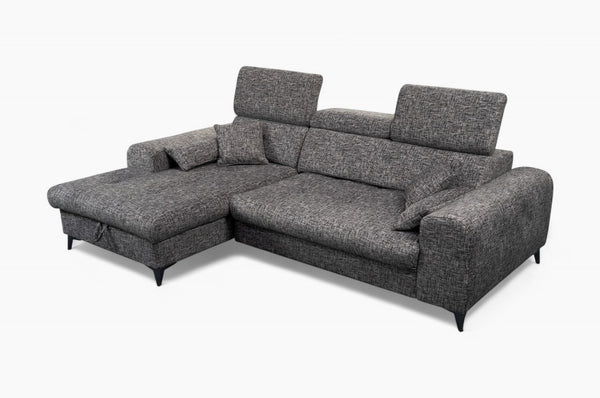 Sofa med sjeselong ELETRA med elektrisk skyvedel - Imo 55