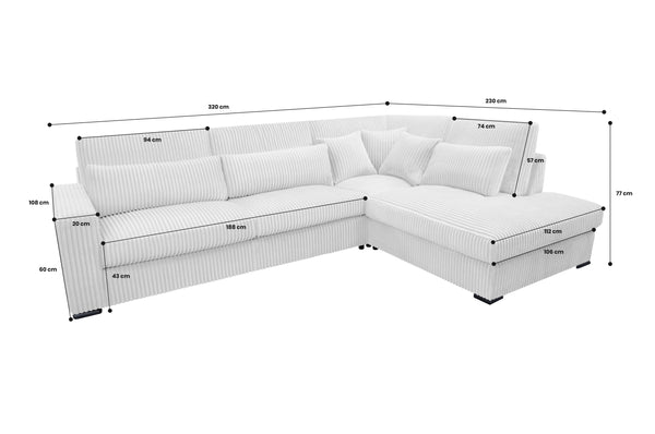 Hjørnesofa MEDERNA - Velo 30