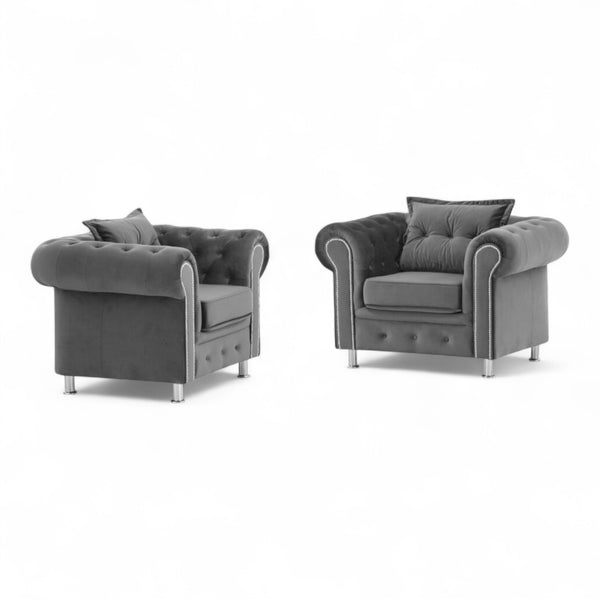 Sofagruppe chesterfield SANTIAGO - Anthrazit