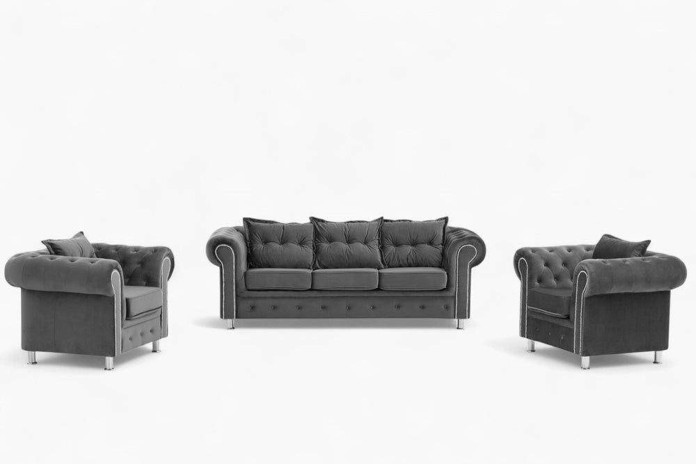 Sofagruppe chesterfield SANTIAGO - Anthrazit