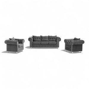Sofagruppe chesterfield SANTIAGO - Anthrazit