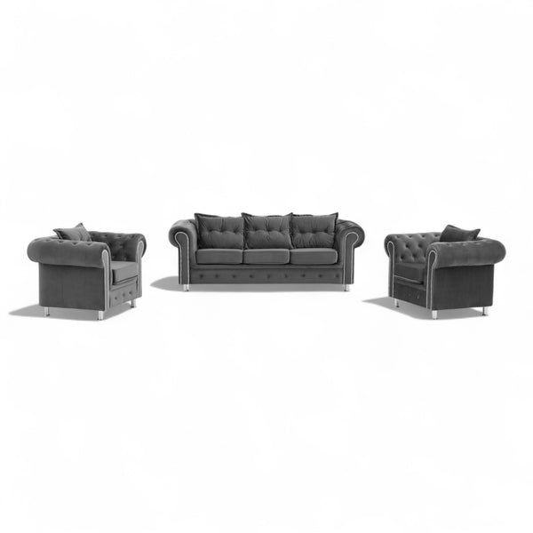 Sofagruppe chesterfield SANTIAGO - Anthrazit