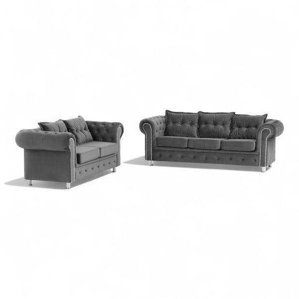 Sofagruppe chesterfield SANTIAGO - Anthrazit